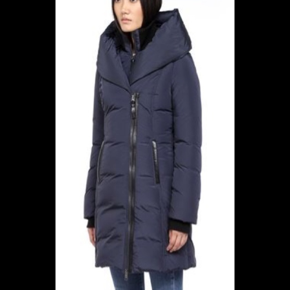 Mackage Bria Leather Trim Coat